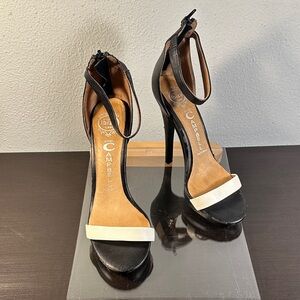 Jeffrey Campbell Ibiza Two-Tone Black and White Heels